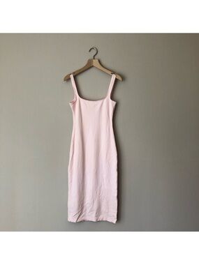 American Apparel Light Pink Midi Tank Dress